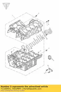 triumph T1160955 bearing shell - Bottom side