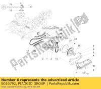 B016792, Aprilia, parafuso c / flange m6x30, Novo