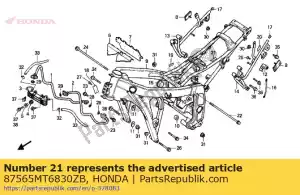 Honda 87565MT6830ZB rótulo, colo * type2 * - Lado inferior