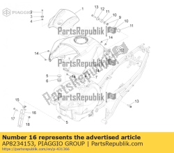 Aprilia AP8234153, U-bout, OEM: Aprilia AP8234153