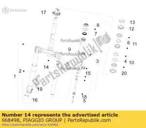 Piaggio Group 668498 o-ring - Bottom side