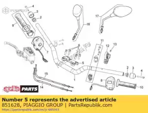 Piaggio Group 851628 stuurklem - Rechterkant