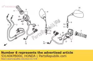 honda 53140KPB000 grip comp., throttle - Bottom side