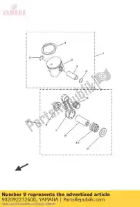 yamaha 902092232600 arandela (8ax) - Lado inferior