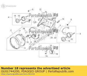 Piaggio Group GU01744200 soporte - Lado inferior