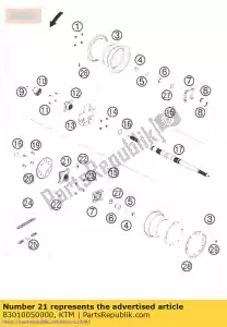 ktm 83010050000 sprocket support 08 - Bottom side