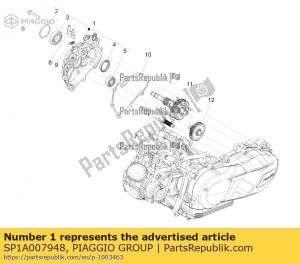 aprilia SP1A007948 komplette reduzierabdeckung - Unterseite