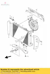 Qui puoi ordinare copertura, radiatore, da Suzuki , con numero parte 1776144G00: