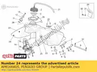 AP8166805, Piaggio Group, lo.rh decalque do tanque de combustível aprilia  rxv sxv 450 2006, Novo