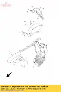 yamaha 1B9F151100P2 fender, front       dbnm8 - Bottom side