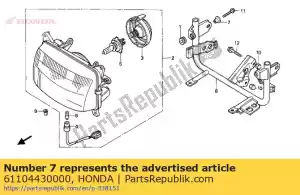 honda 61104430000 collarín, guardabarros - Lado inferior