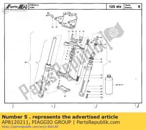 aprilia AP8120211 parapolvere - Lato superiore