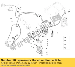 Aprilia AP8113003, Parafuso do tubo de óleo, OEM: Aprilia AP8113003