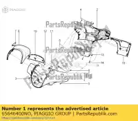 65646400NO, Piaggio Group, coperchio manubrio anteriore     , Nuovo