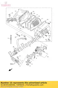 yamaha 5C3E44100000 assy filtre à air. - La partie au fond