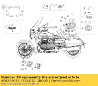 AP8221043, Aprilia, arbusto espaciador, Nuevo