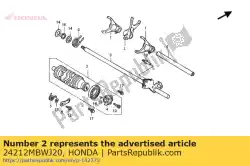 Aqui você pode pedir o garfo, câmbio de marcha central em Honda , com o número da peça 24212MBWJ20: