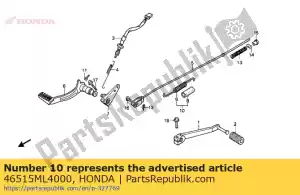 Honda 46515ML4000 primavera, fr.r. - Lado inferior