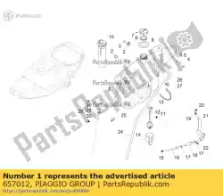 benzinetank van Piaggio Group, met onderdeel nummer 657012, bestel je hier online: