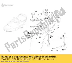 Piaggio Group 657012 benzinetank - Onderkant