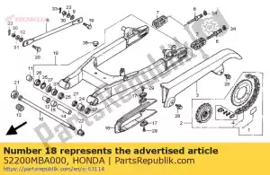 honda 52200MBA000 basculante subconjunto., rr. - Lado inferior