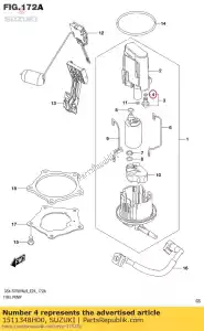 suzuki 1511348H00 anel-o - Lado inferior