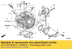 Aqui você pode pedir o isolador comp, ca em Honda , com o número da peça 16210K28910: