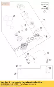 ktm 61007088200 bomba sin indicador de reserva - Lado inferior