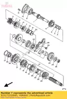 3LD171210000, Yamaha, engrenagem, 2º pinhão yamaha xtz tdm trx supertenere super tenere 750 850, Novo