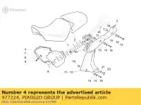 977224, Piaggio Group, tapa lateral derecha negra moto-guzzi california classic touring 1100 2006, Nuevo