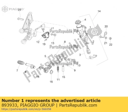 Aprilia 893933, Mieszki gumowe, OEM: Aprilia 893933