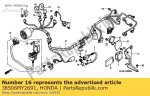 Honda 38506MY2691 suspension, starter relay - Bottom side
