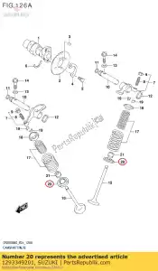 suzuki 1293349201 siège, soupape spr. - La partie au fond