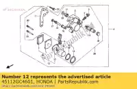 45112GC4601, Honda, Klocki hamulcowe honda cr 80 1986 1987 1988 1989 1990 1991 1992 1993, Nowy