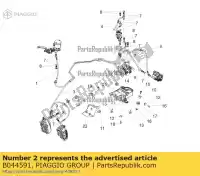 B044591, Piaggio Group, zacisk-zacisk przedniego przewodu hamulcowego aprilia rsv rsv4 rsv4 tuono zd4rkl00zd4rkl01 1000 2013 2014 2015 2016, Nowy