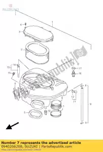 suzuki 0940266208 braçadeira - Lado inferior