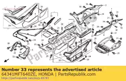 paneel, l. Vloerzijde * jr1 van Honda, met onderdeel nummer 64341MFT640ZE, bestel je hier online: