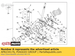 Aprilia AP8234176, Brake caliper plate, OEM: Aprilia AP8234176