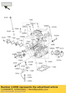 kawasaki 110080809 cabeça-comp-cilindro bx250aef - Lado inferior