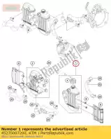 45235007200, KTM, radiateur l / s 50 sx gasgas husqvarna ktm  sx sxs 50 2012 2014 2015 2016 2017 2018 2019 2020 2021, Nouveau