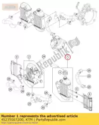 Ici, vous pouvez commander le radiateur l / s 50 sx auprès de KTM , avec le numéro de pièce 45235007200: