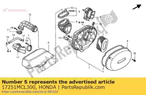 Honda 17251MCL300 kamer, luchtfilter - Onderkant