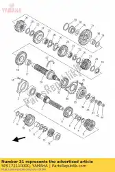 Tutaj możesz zamówić bieg, 1. Ko? O (33t) od Yamaha , z numerem części 5PS172110000: