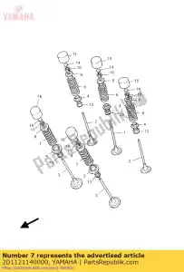 yamaha 2D1121140000 spring, valve outer - Bottom side