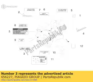 Piaggio Group 656227 autocollant 