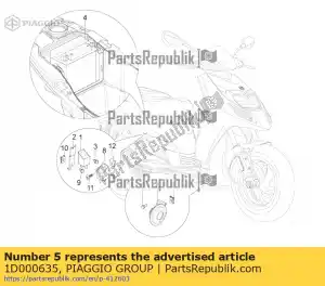 Piaggio Group 1D000635 cuerno - Lado inferior