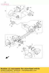 Aqui você pode pedir o luz pisca-pisca traseira conjunto 1 em Yamaha , com o número da peça 4JH833300000: