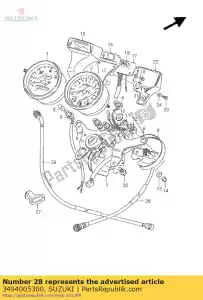 Suzuki 3494005300 kabel, obrotomierz - Dół