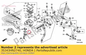 Honda 35343HN2740 spacer, fr. stop schakelaar - Onderkant