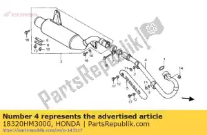 Honda 18320HM3000 pipe exhaust - Bottom side